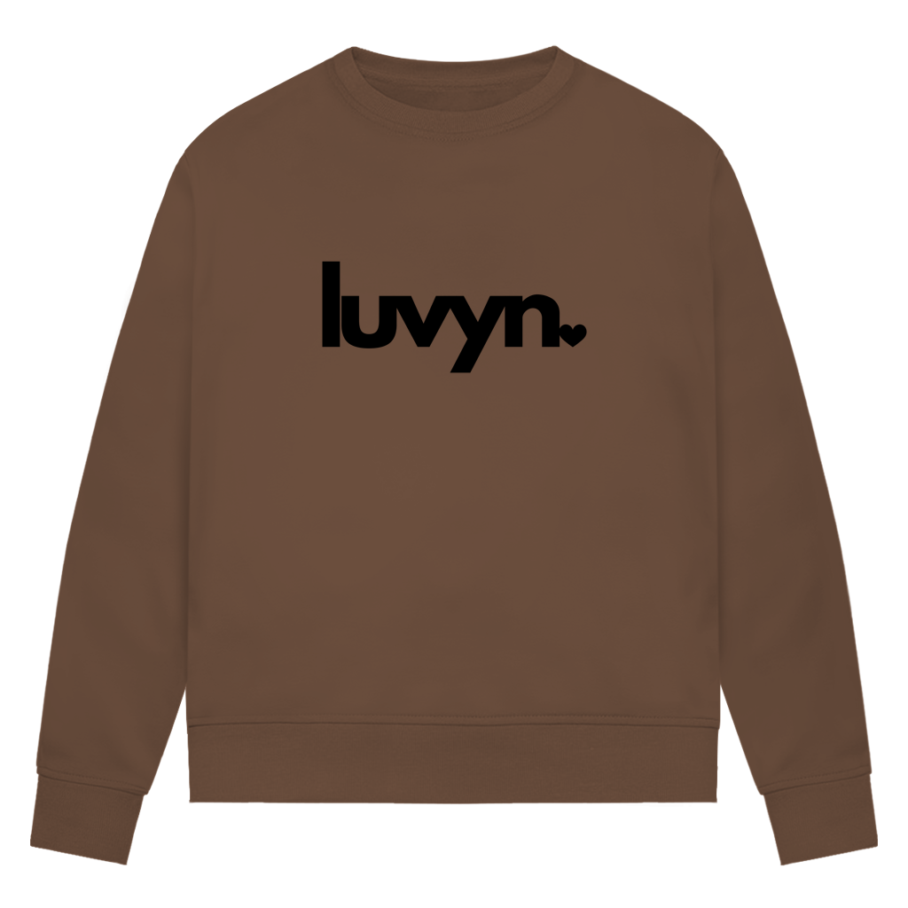 Damen Premium Bio Sweatshirt LUVYN BLACK