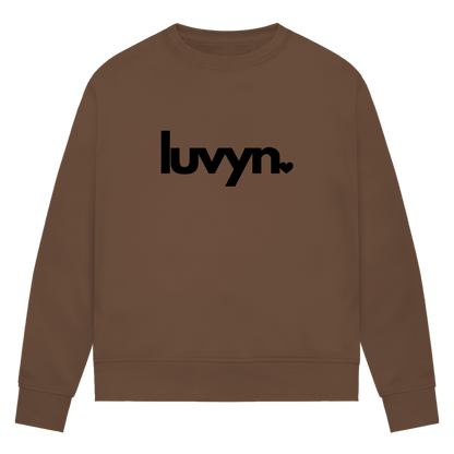 Damen Premium Bio Sweatshirt LUVYN BLACK
