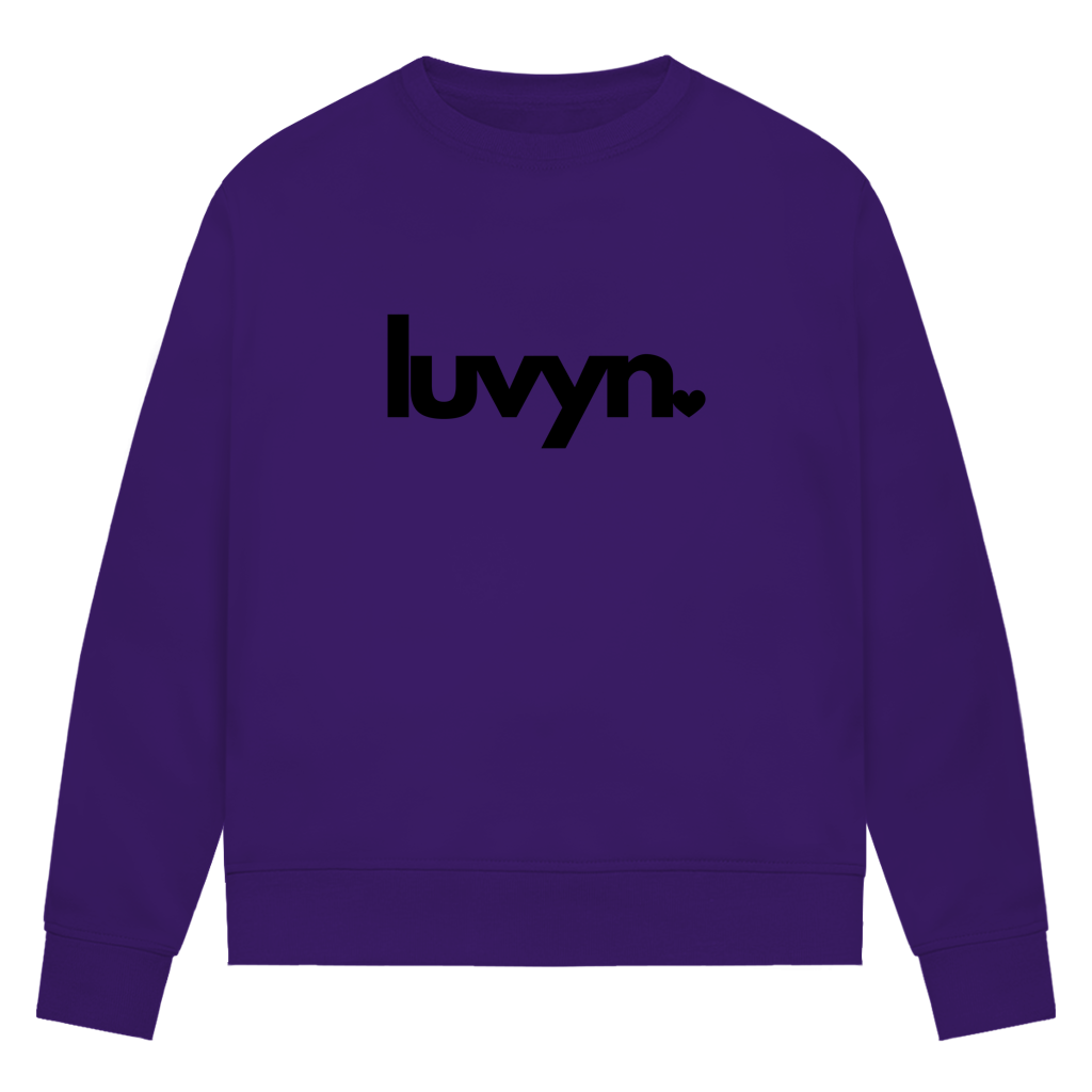 Damen Premium Bio Sweatshirt LUVYN BLACK