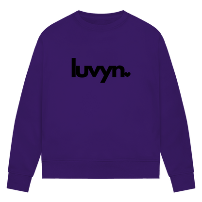 Damen Premium Bio Sweatshirt LUVYN BLACK
