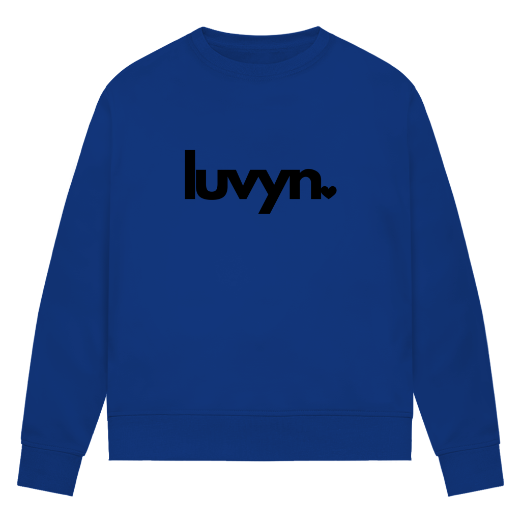 Damen Premium Bio Sweatshirt LUVYN BLACK