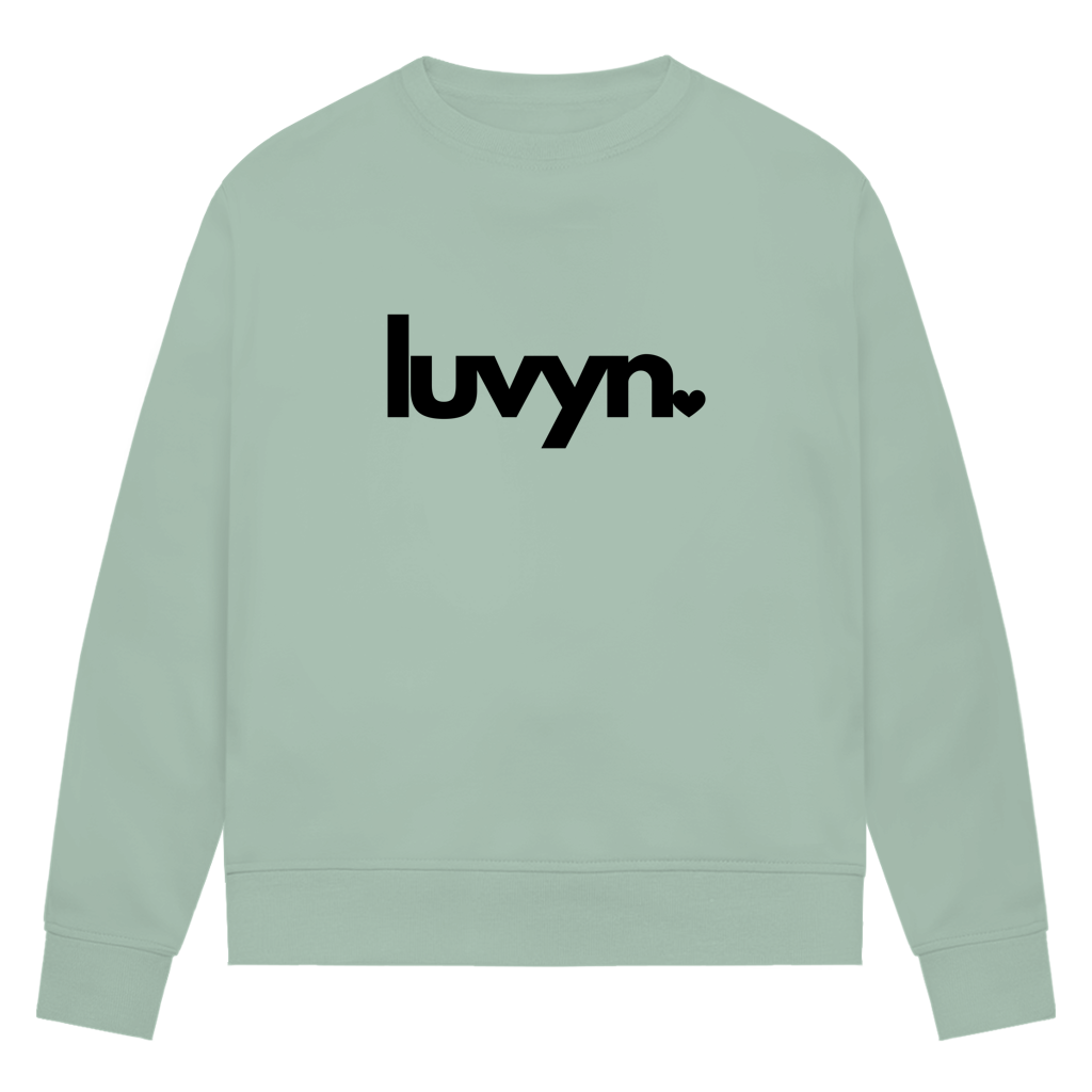 Damen Premium Bio Sweatshirt LUVYN BLACK