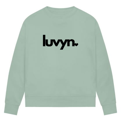 Damen Premium Bio Sweatshirt LUVYN BLACK