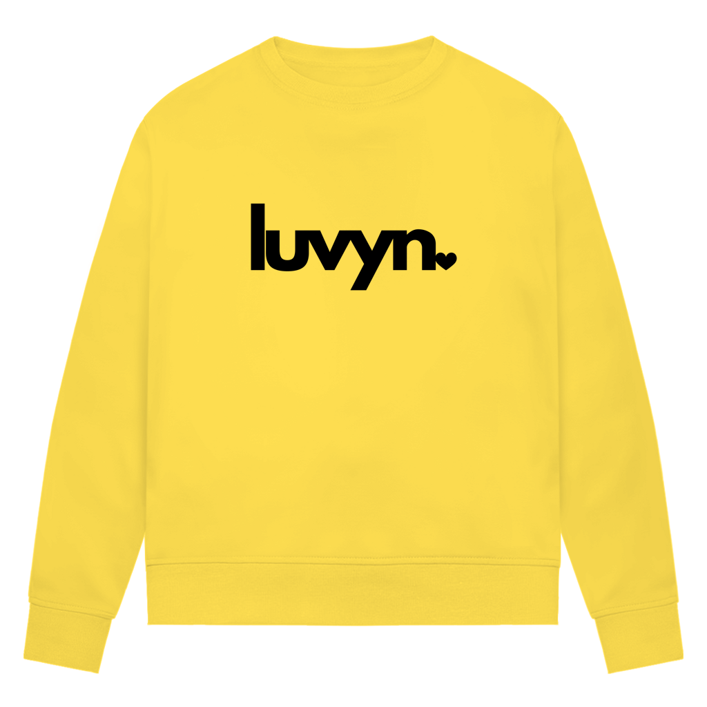 Damen Premium Bio Sweatshirt LUVYN BLACK