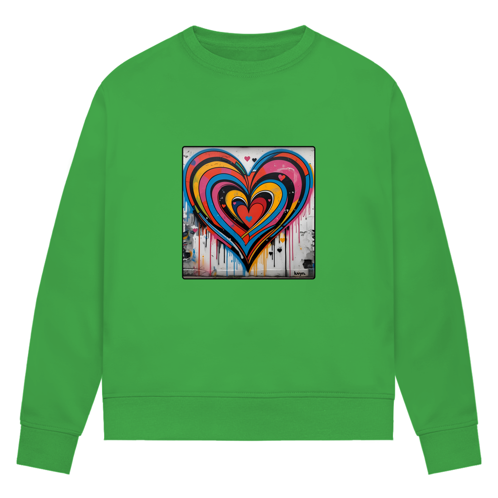 Damen Premium Bio Sweatshirt Heartcore