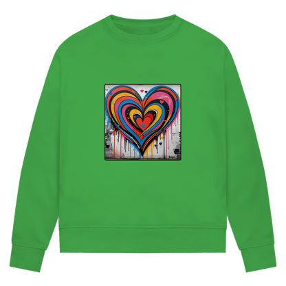 Damen Premium Bio Sweatshirt Heartcore