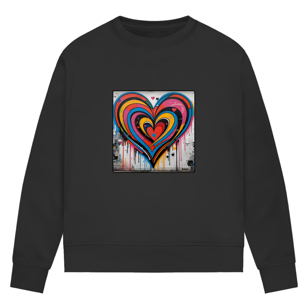Damen Premium Bio Sweatshirt Heartcore