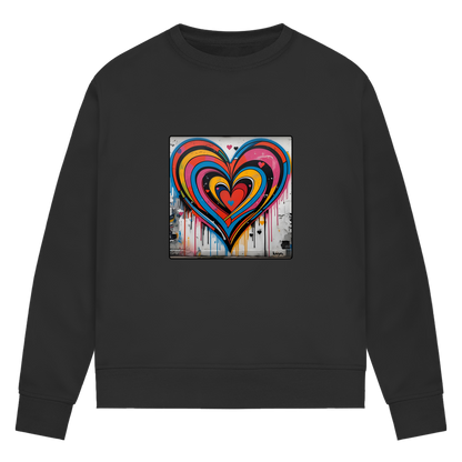 Damen Premium Bio Sweatshirt Heartcore