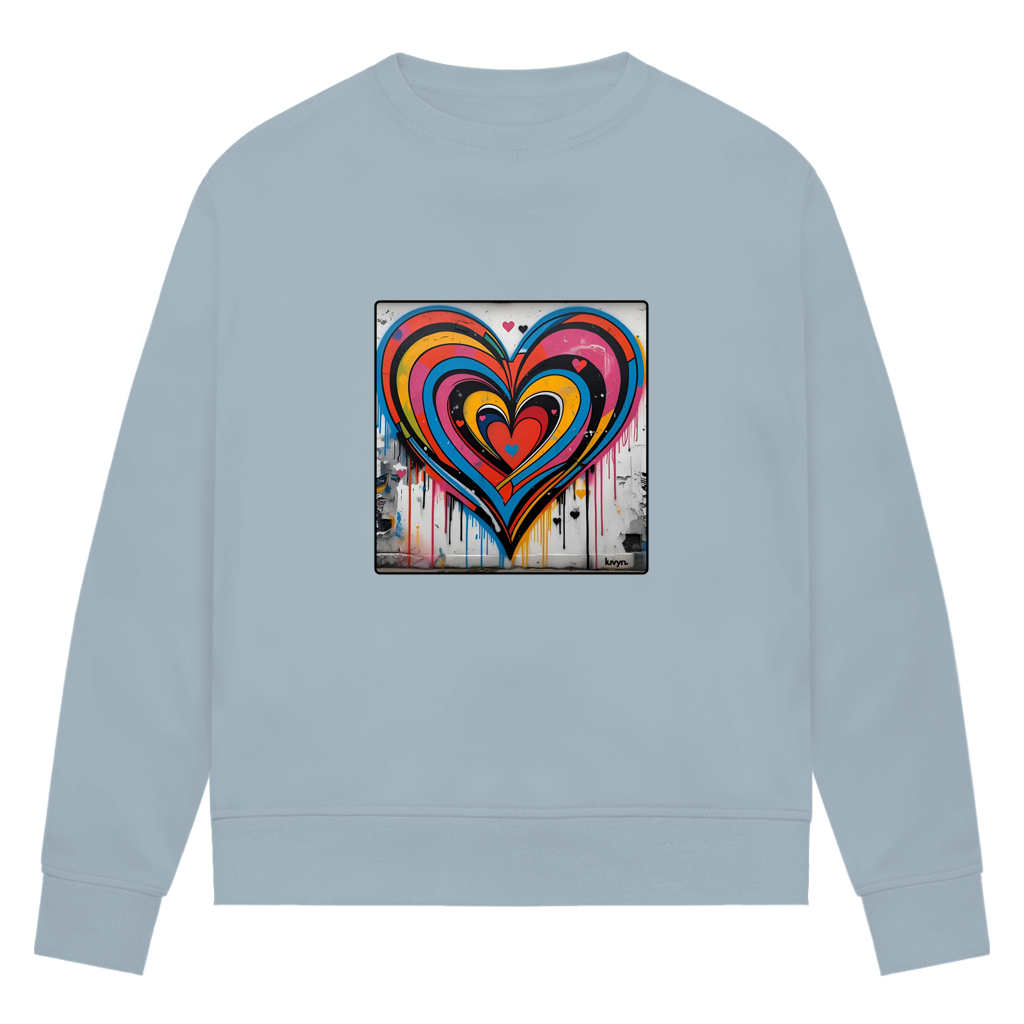 Damen Premium Bio Sweatshirt Heartcore