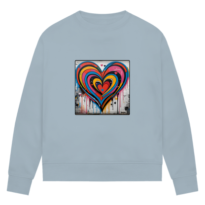 Damen Premium Bio Sweatshirt Heartcore