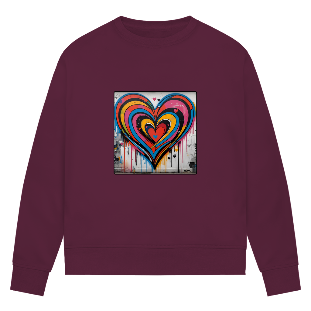 Damen Premium Bio Sweatshirt Heartcore