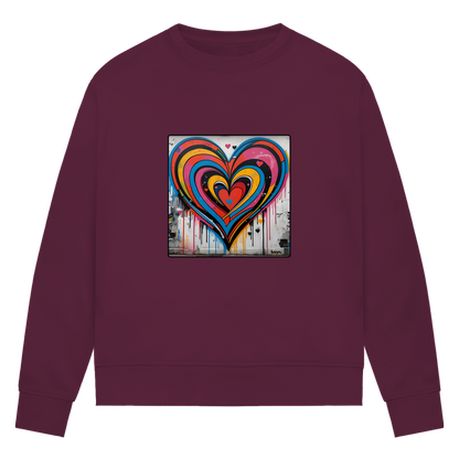 Damen Premium Bio Sweatshirt Heartcore