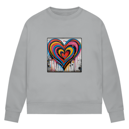 Damen Premium Bio Sweatshirt Heartcore