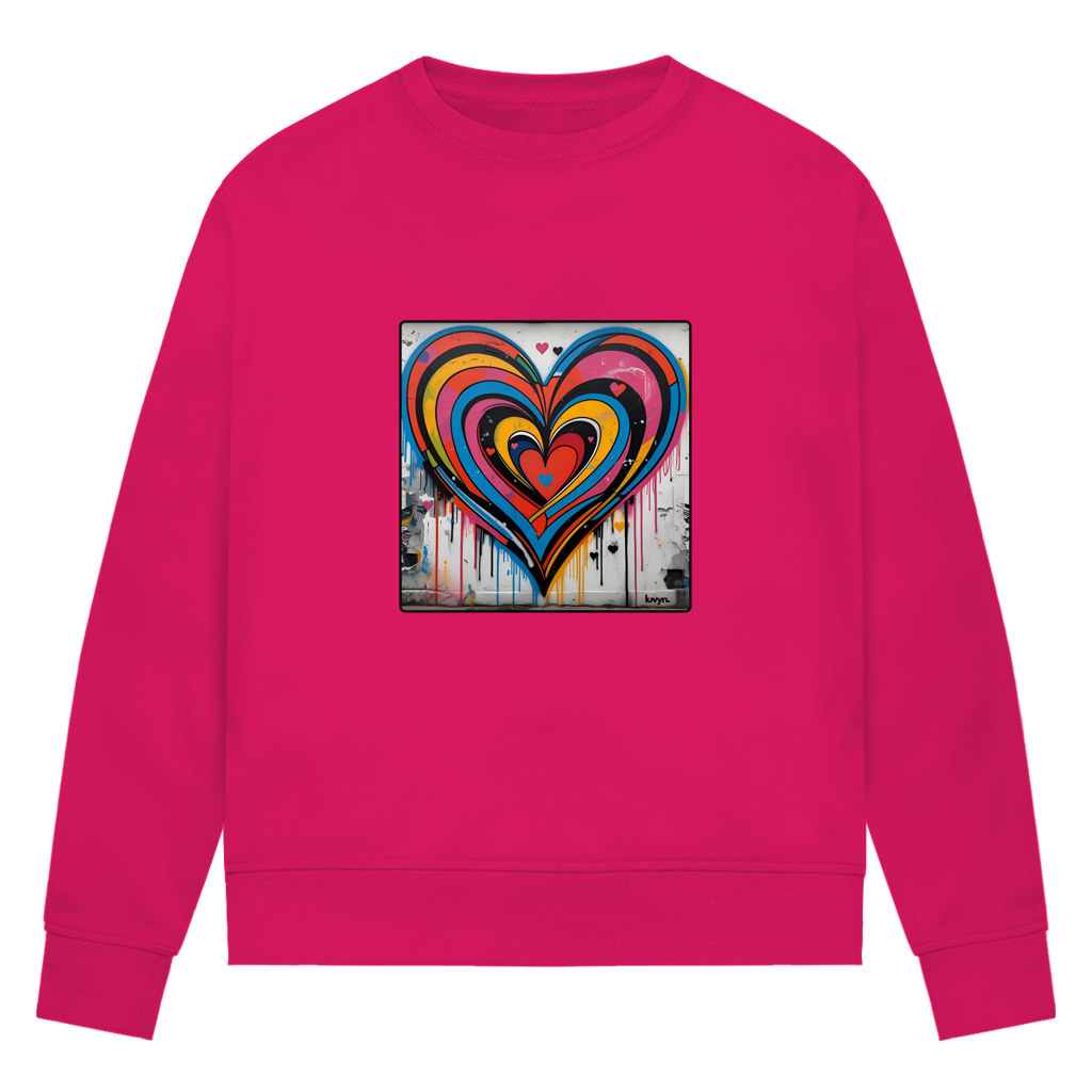 Damen Premium Bio Sweatshirt Heartcore