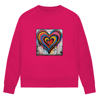 Damen Premium Bio Sweatshirt Heartcore