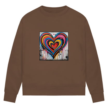 Damen Premium Bio Sweatshirt Heartcore