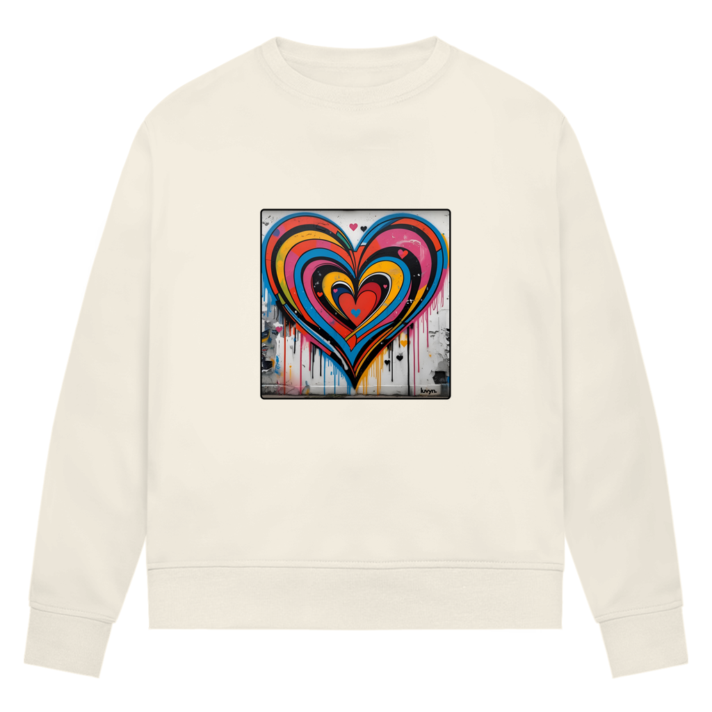 Damen Premium Bio Sweatshirt Heartcore