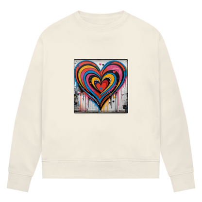 Damen Premium Bio Sweatshirt Heartcore