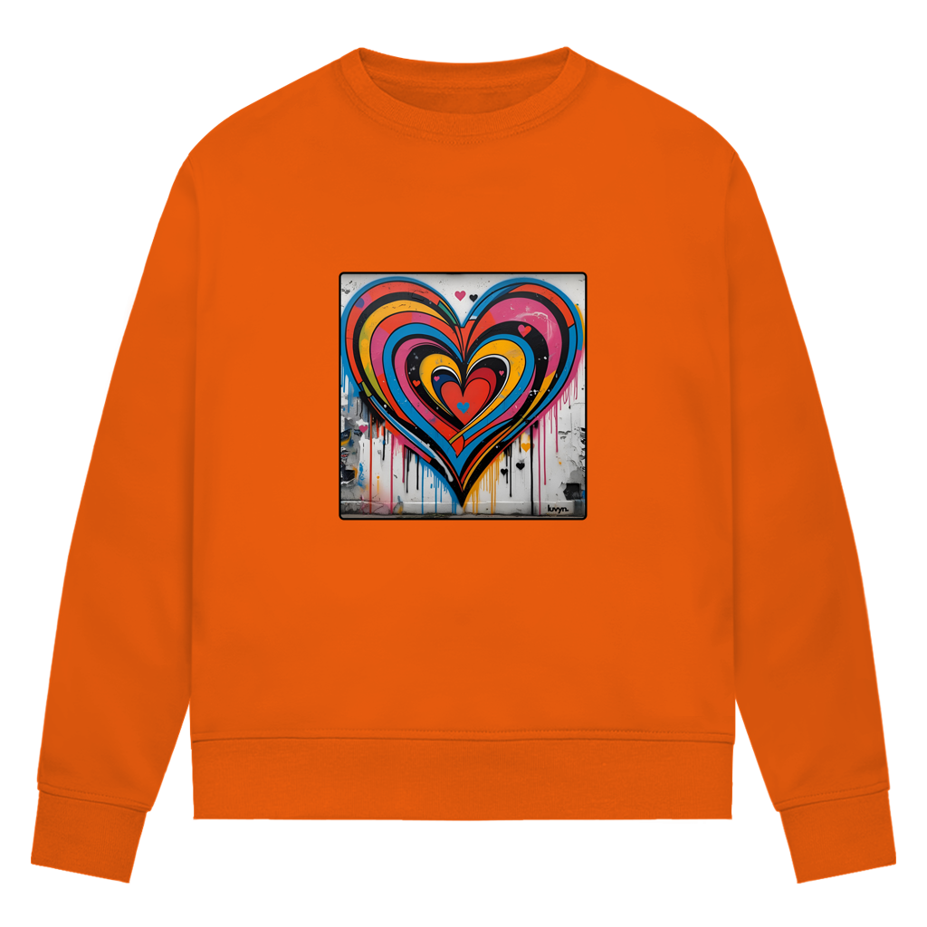 Damen Premium Bio Sweatshirt Heartcore
