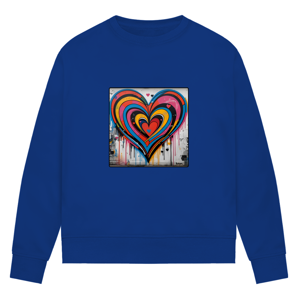 Damen Premium Bio Sweatshirt Heartcore