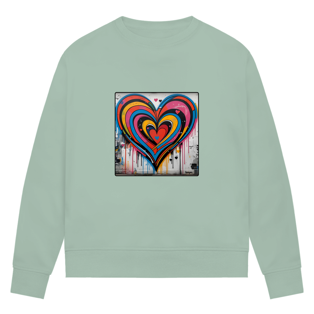 Damen Premium Bio Sweatshirt Heartcore