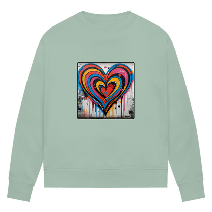 Damen Premium Bio Sweatshirt Heartcore