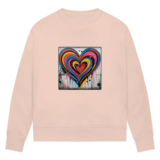 Damen Premium Bio Sweatshirt Heartcore