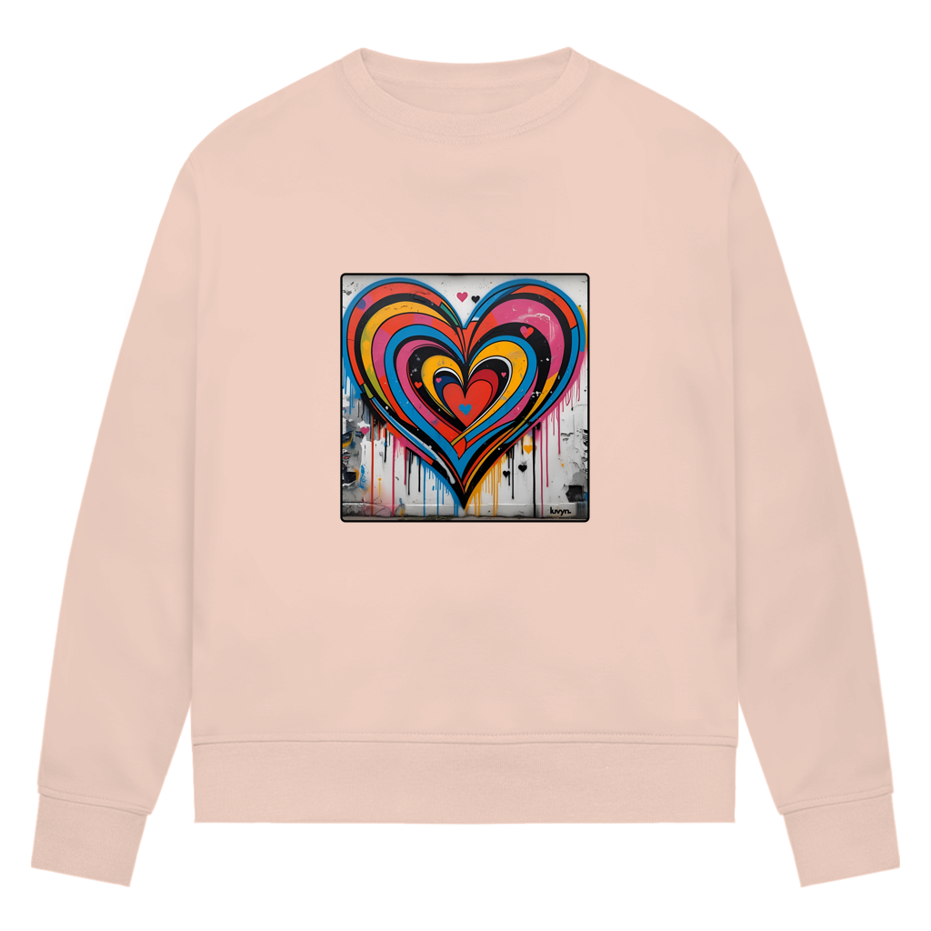 Damen Premium Bio Sweatshirt Heartcore