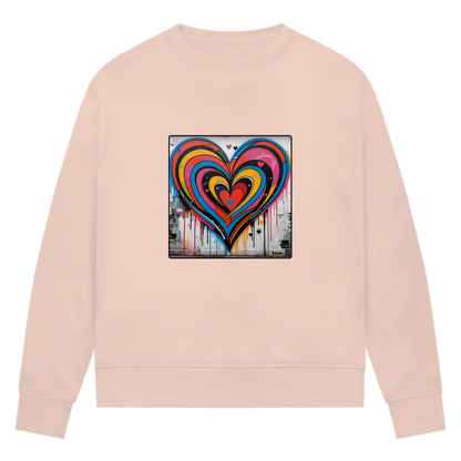 Damen Premium Bio Sweatshirt Heartcore