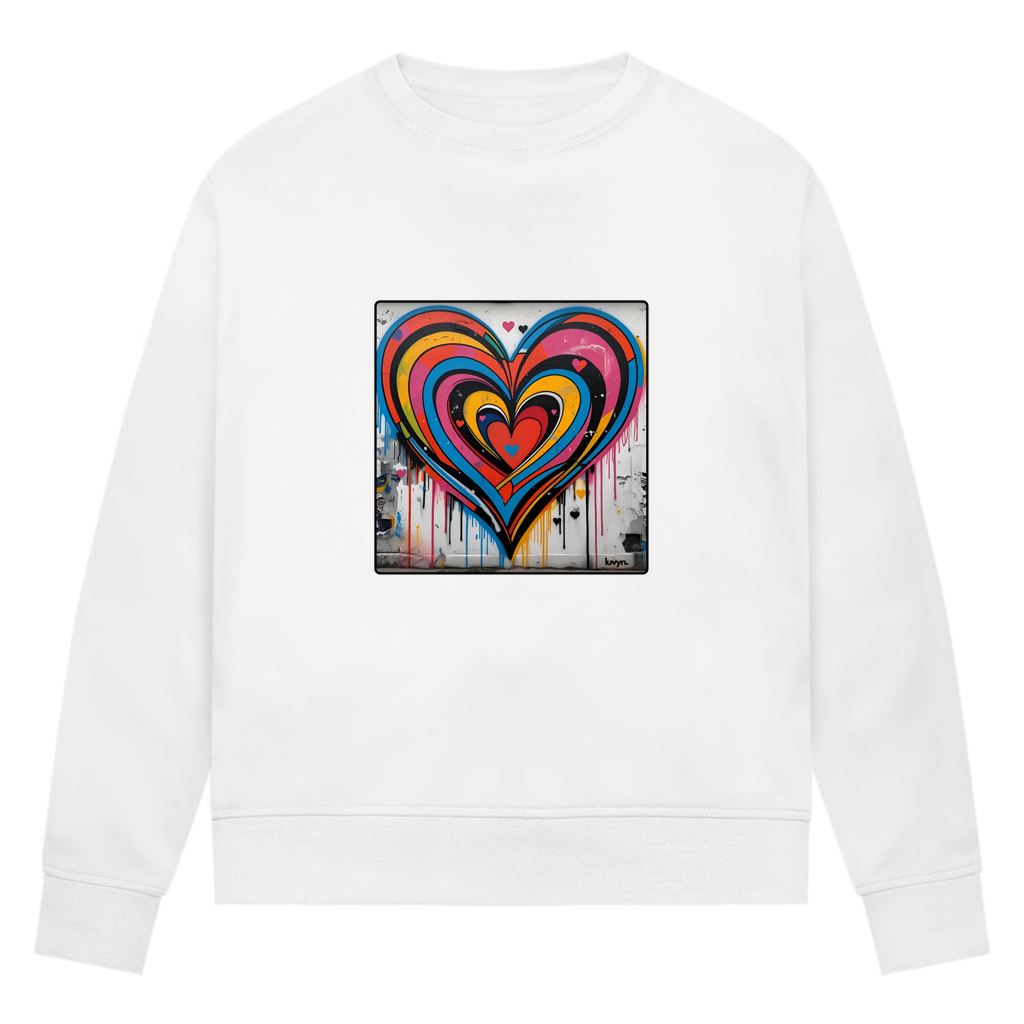 Damen Premium Bio Sweatshirt Heartcore
