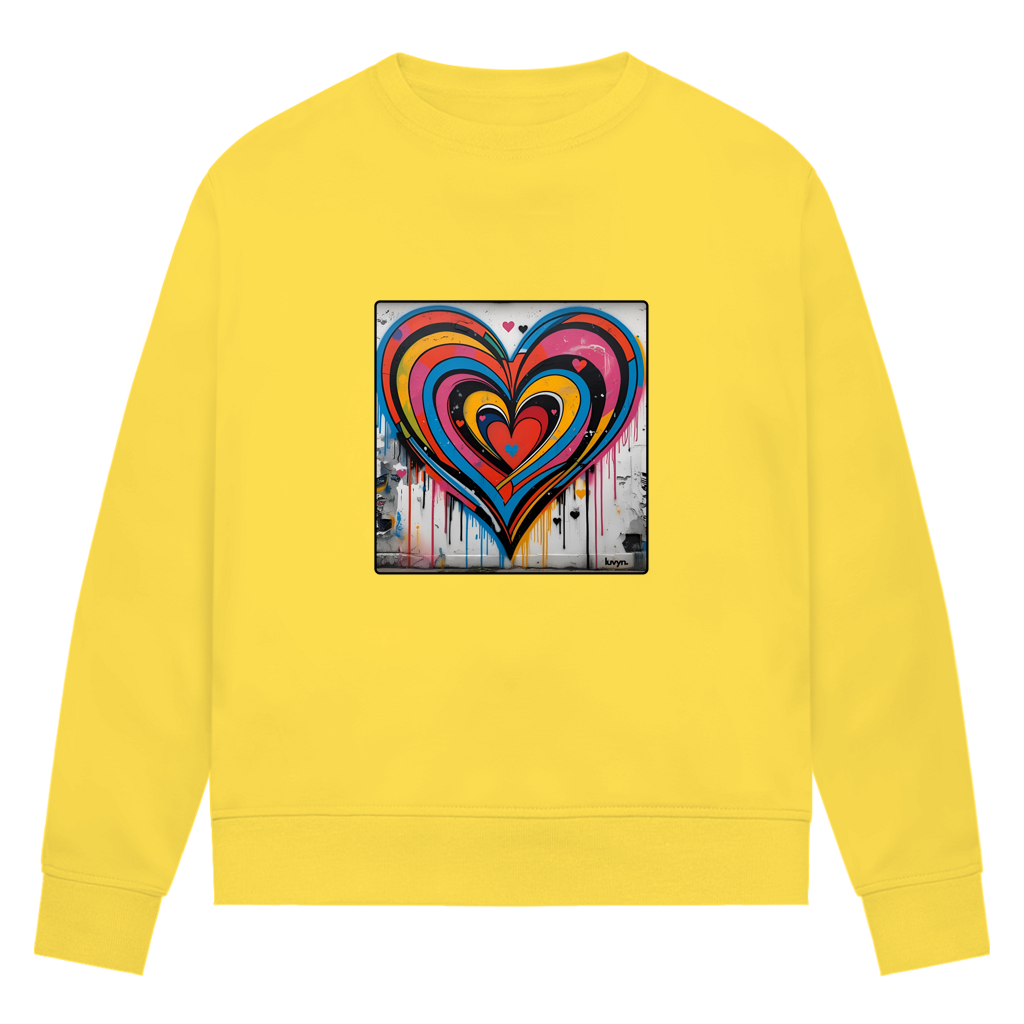 Damen Premium Bio Sweatshirt Heartcore