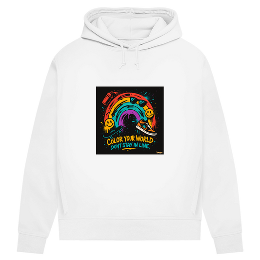 Damen Premium Bio Hoodie Color Your World