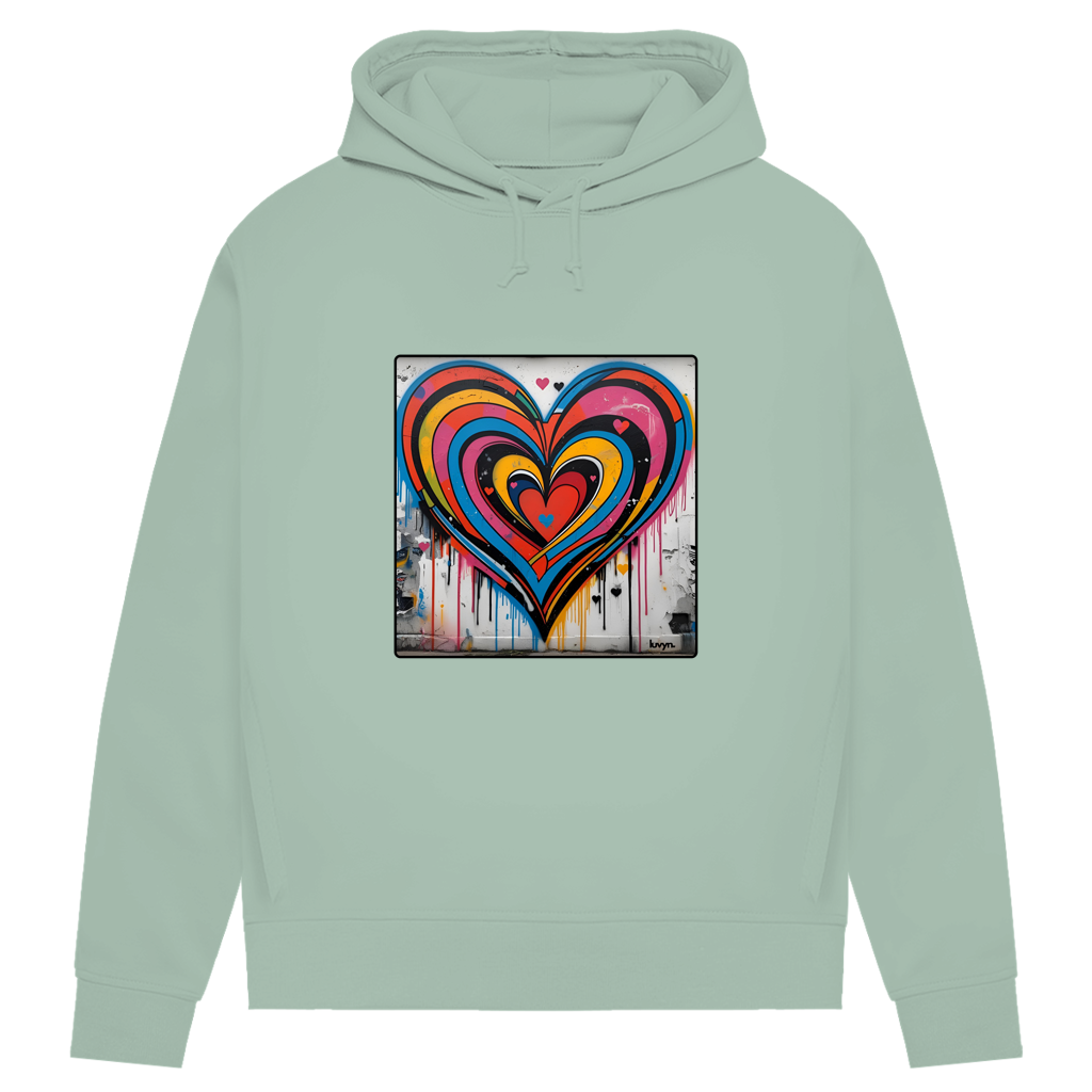 Damen Premium Bio Hoodie Heartcore