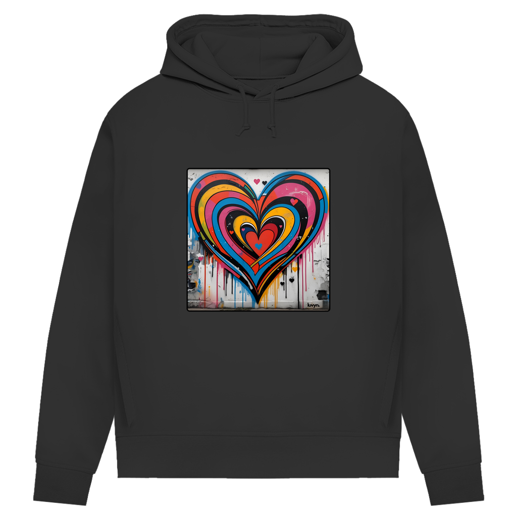 Damen Premium Bio Hoodie Heartcore