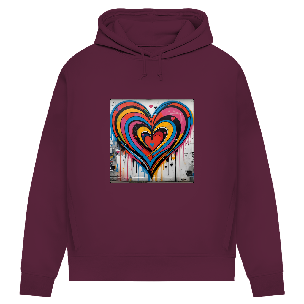 Damen Premium Bio Hoodie Heartcore