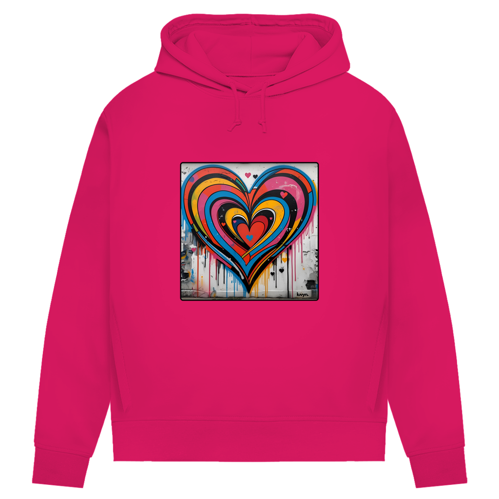 Damen Premium Bio Hoodie Heartcore