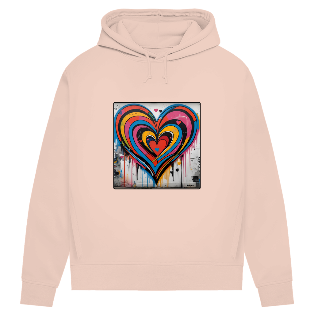 Damen Premium Bio Hoodie Heartcore