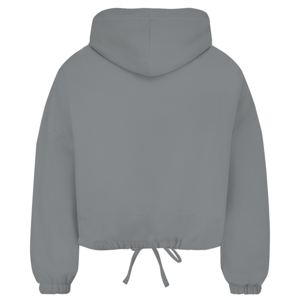 Damen Premium Cropped Oversize Hoodie LUVYN BLACK