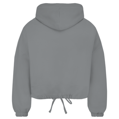 Damen Premium Cropped Oversize Hoodie LUVYN BLACK