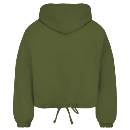 Damen Premium Cropped Oversize Hoodie LUVYN PINK
