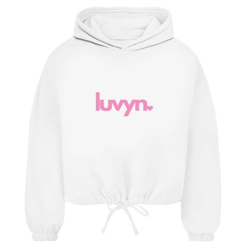 Damen Premium Cropped Oversize Hoodie LUVYN PINK