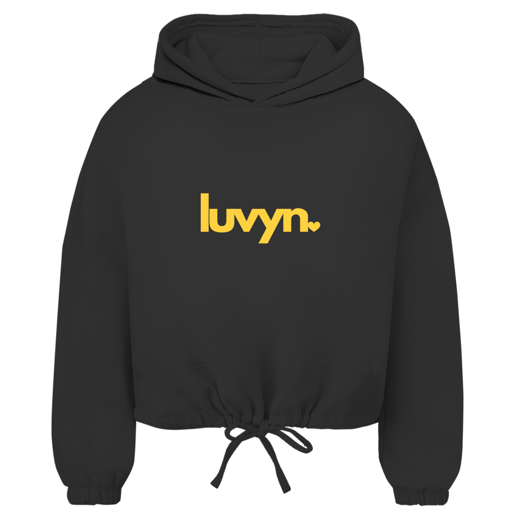 Damen Premium Cropped Oversize Hoodie LUVYN DAISY