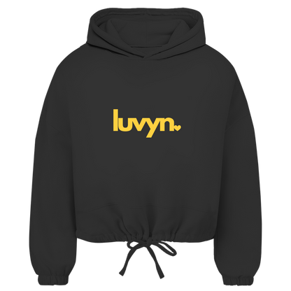 Damen Premium Cropped Oversize Hoodie LUVYN DAISY