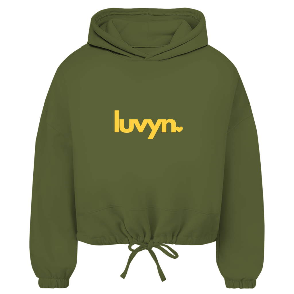 Damen Premium Cropped Oversize Hoodie LUVYN DAISY