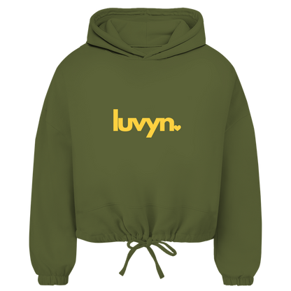 Damen Premium Cropped Oversize Hoodie LUVYN DAISY