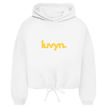 Damen Premium Cropped Oversize Hoodie LUVYN DAISY