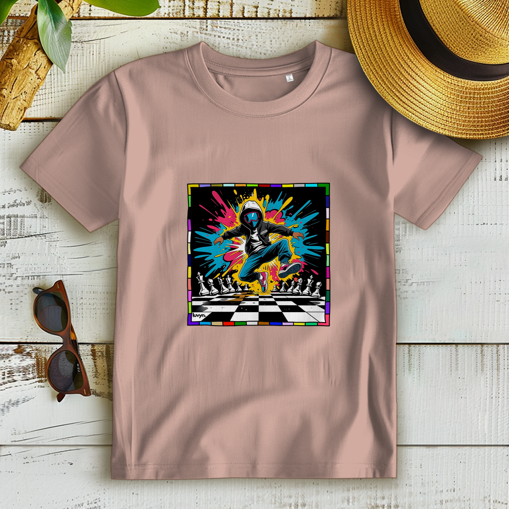 Damen Premium Bio T-Shirt Chess Splash