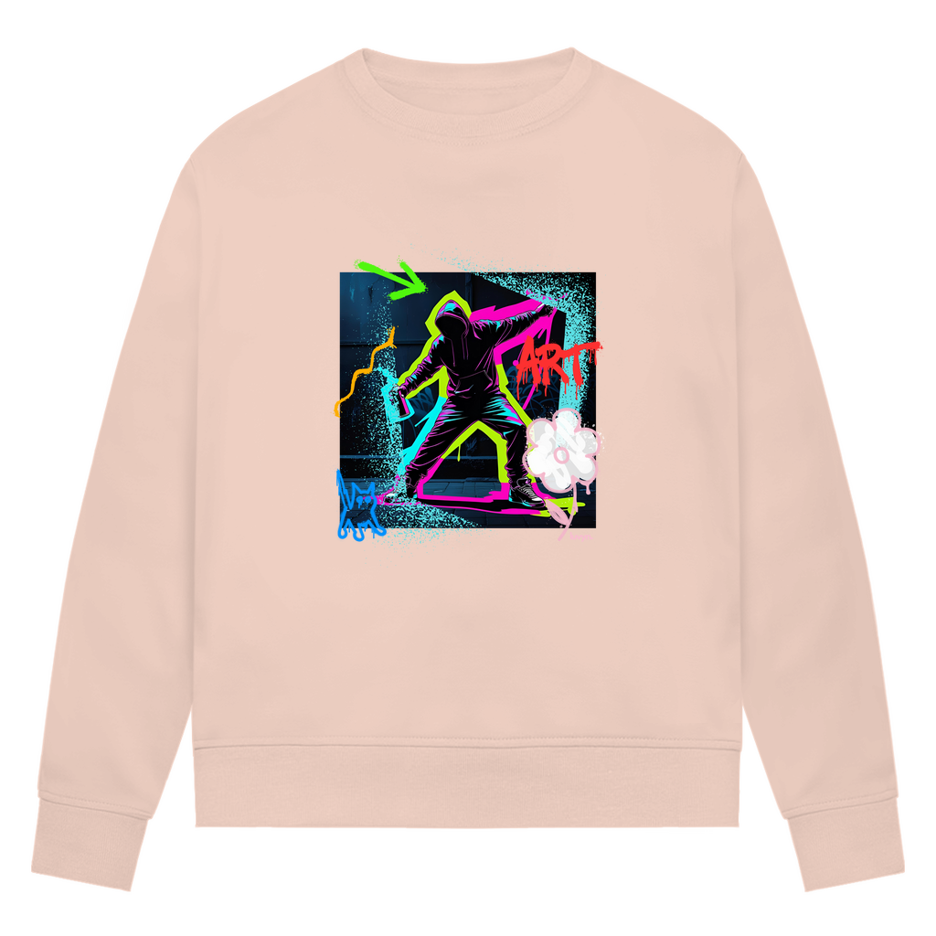 Damen Premium Bio Sweatshirt Graffiti Guy