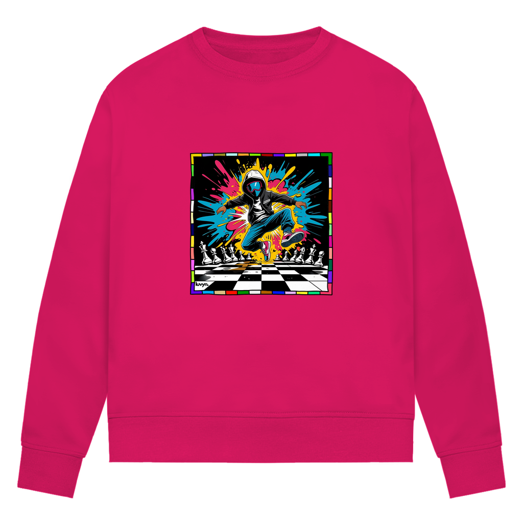 Damen Premium Bio Sweatshirt Chess Splash