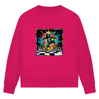 Damen Premium Bio Sweatshirt Chess Splash